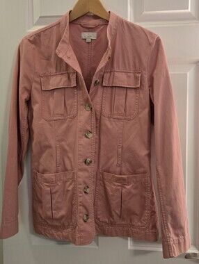 LOFT Dusty Rose Utility Safari Chore Jacket Coastal Grandma Size Medium